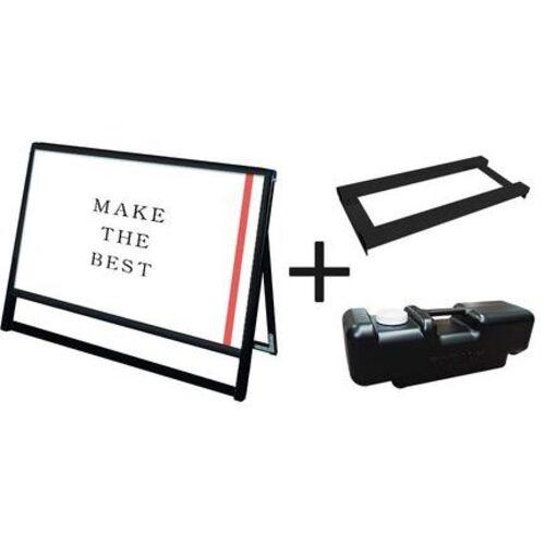 ■TOKISEI ブラックバリウススタンド看板 アクリル B1横ロウ片面 ウエイトアーム・水タンクセット〔品番:BVASKACB1YLK3SET〕【6620562:0】[送料別途見積り][法人・事業所限定][外直送][店頭受取不可]