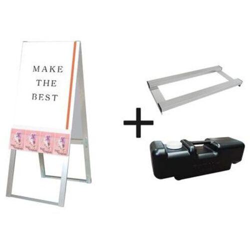 ■TOKISEI パンフレットケーススタンド看板 Uタイプ A2両面 ウエイトアーム・水タンクセット〔品番:PCSKUA2R3SET〕【6620650:0】[送料別途見積り][法人・事業所限定][外直送][店頭受取不可]