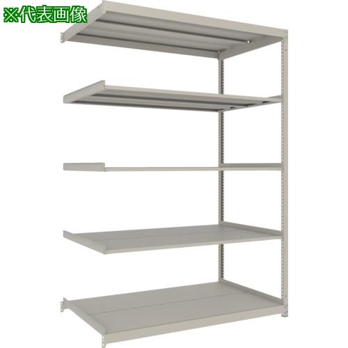 ■TRUSCO スチールラック 薄板ラック(棚板分割タイプ、耐荷重100Kg)1800&times;875&times;H2400 5段連結 ネオグレー〔品番:UL8695B〕【6625016:0】[店頭受取不可]｜ホームセンターバロー　店