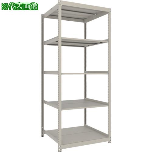 ■TRUSCO スチールラック 薄板ラック(棚板分割タイプ、耐荷重100Kg)1200&times;875&times;H2400 5段単体 ネオグレー〔品番:UL8495〕【6625067:0】[店頭受取不可]｜ホームセンターバロー　店