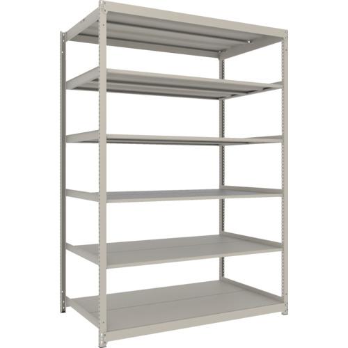 ■TRUSCO スチールラック 薄板ラック(棚板分割タイプ、耐荷重100Kg)1500×875×H2100 6段単体 ネオグレー〔品番:UL7596〕【6626605:0】[店頭受取不可]