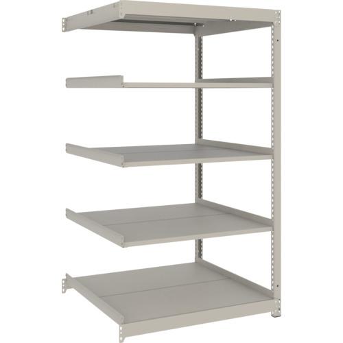 ■TRUSCO スチールラック 薄板ラック(棚板分割タイプ、耐荷重100Kg)900×875×H1500 5段連結 ネオグレー〔品番:UL5395B〕【6628156:0】[店頭受取不可]