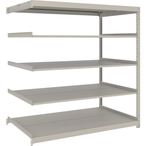 ■TRUSCO スチールラック 薄板ラック(棚板分割タイプ、耐荷重100Kg)1500×875×H1500 5段連結 ネオグレー〔品番:UL5595B〕【6628190:0】[店頭受取不可]