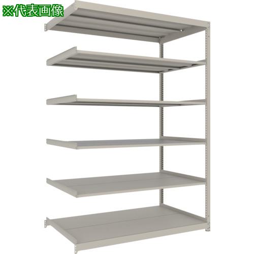 ■TRUSCO スチールラック 薄板ラック(棚板分割タイプ、耐荷重100Kg)1500×875×H2400 6段連結 ネオグレー〔品番:UL8596B〕【6631321:0】[店頭受取不可]