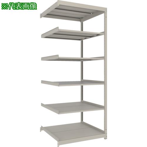 ■TRUSCO スチールラック 薄板ラック(棚板分割タイプ、耐荷重100Kg)1200×875×H2100 6段連結 ネオグレー〔品番:UL7496B〕【6631377:0】[店頭受取不可]