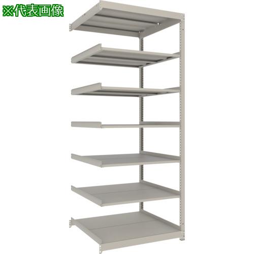 ■TRUSCO スチールラック 薄板ラック(棚板分割タイプ、耐荷重100Kg)1200×875×H2100 7段連結 ネオグレー〔品番:UL7497B〕【6631404:0】[店頭受取不可]