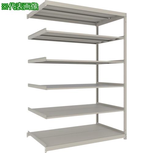 ■TRUSCO スチールラック 薄板ラック(棚板分割タイプ、耐荷重100Kg)1500&times;595&times;H2400 6段連結 ネオグレー〔品番:UL8566B〕【6632892:0】[店頭受取不可]｜ホームセンターバロー　店