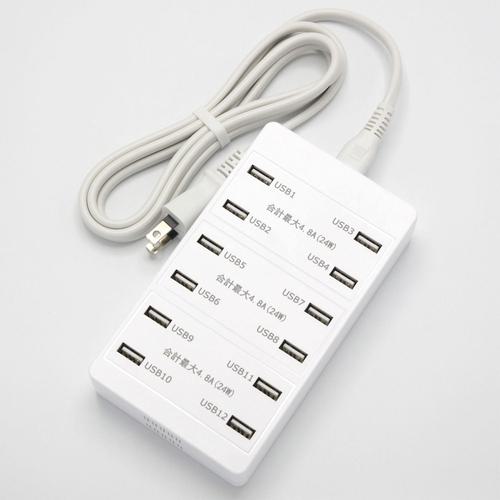 ■緑十字 USB(TYPE-A)充電器 ホワイト 約152×86×33.5mm〔品番:353051〕【6634123:0】[送料別途見積り][掲外取寄][店頭受取不可]