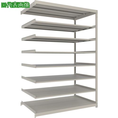 ■TRUSCO スチールラック 薄板ラック(棚板分割タイプ、耐荷重100Kg)1800&times;875&times;H2400 8段連結 ネオグレー〔品番:UL8698B〕【6634496:0】[店頭受取不可]｜ホームセンターバロー　店