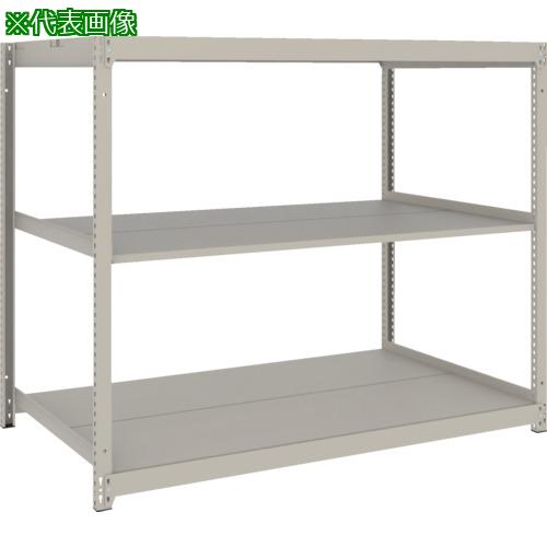 ■TRUSCO スチールラック 薄板ラック(棚板分割タイプ、耐荷重100Kg)1500×595×H1200 3段単体 ネオグレー〔品番:UL4563〕【6637714:0】[店頭受取不可]