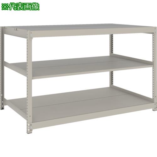 ■TRUSCO スチールラック 薄板ラック(棚板分割タイプ、耐荷重100Kg)1800×595×H900 3段単体 ネオグレー〔品番:UL3663〕【6637724:0】[店頭受取不可]