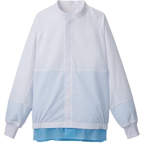 ■サンペックス 長袖ジャンパー 食品工場 白衣 衛生 ホワイト M〔品番:SZ360WM〕【6642605:0】[送料別途見積り][掲外取寄][店頭受取不可]