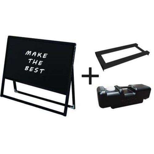 ■TOKISEI ブラックバリウススタンド看板 ブラックボード A1横片面 ウエイトアーム・水タンクセット〔品番:BVASKBBA1YK3SET〕【6643584:0】[送料別途見積り][法人・事業所限定][外直送][店頭受取不可]