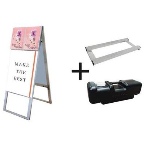 ■TOKISEI カタログケーススタンド看板 Dタイプ A2両面 ウエイトアーム・水タンクセット〔品番:KCSKDA2R3SET〕【6644112:0】[送料別途見積り][法人・事業所限定][外直送][店頭受取不可]