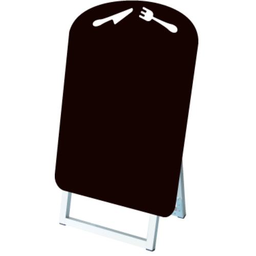 ■TOKISEI ポップルスタンド看板シルエット 45×60片面ブラック ナイフフォーク形〔品番:PPSKSL45X60KRSFB〕【6644125:0】[送料別途見積り][法人・事業所限定][外直送][店頭受取不可]