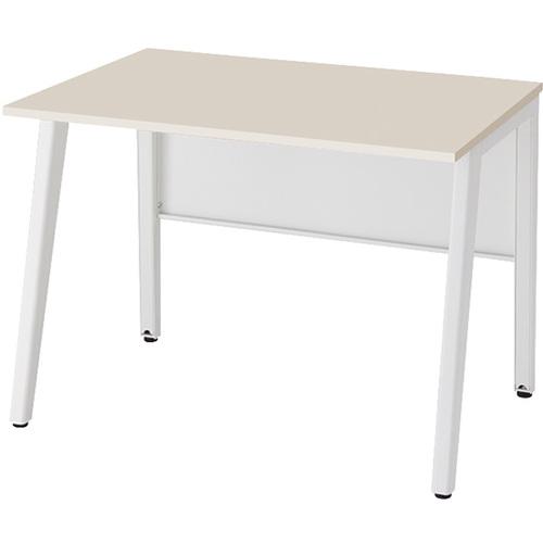 ■NAIKI ワークデスク(平デスク) フアナ HN型/天板:サテンアッシュトープ 本体:サテンホワイト/W1100&times;D685&times;H720〔品番:HNS117FDNSWST〕【6661631:0】[送料別途見積り][法人・事業所限定][外直送][店頭受取不可]｜ホームセンターバロー　店
