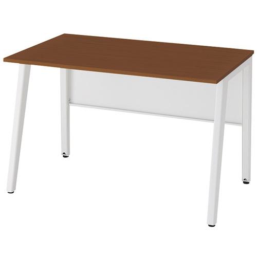 ■NAIKI ワークデスク(平デスク) フアナ HN型/天板:ダークウォールナット 本体:サテンホワイト/W1200×D685×H720〔品番:HN127FDNSWWN〕【6666397:0】[送料別途見積り][法人・事業所限定][外直送][店頭受取不可]
