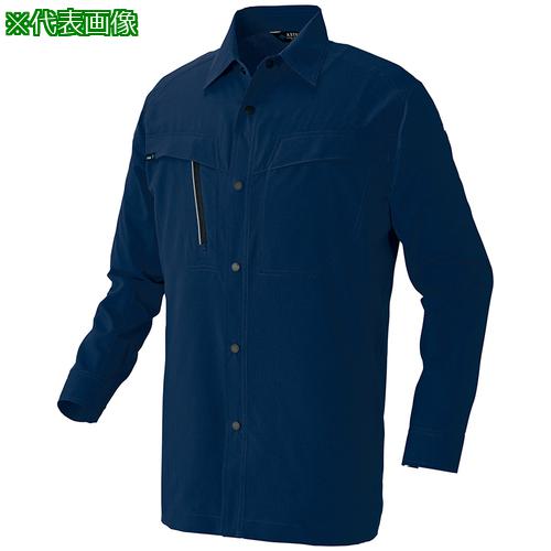 ■アイトス 長袖シャツ(男女兼用)AZ4135 高通気軽量スーパーストレッチ ネイビー 3L〔品番:AZ41350083L〕【6670409:0】[送料別途見積り][掲外取寄][店頭受取不可]