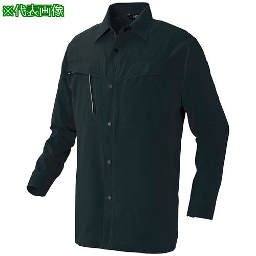 ■アイトス 長袖シャツ(男女兼用)AZ4135 高通気軽量スーパーストレッチ ブラック 5L〔品番:AZ41350105L〕【6670446:0】[送料別途見積り][掲外取寄][店頭受取不可]