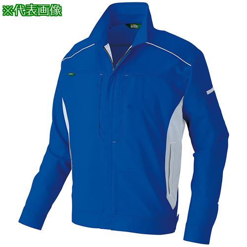 ■アイトス 長袖ブルゾン(男女兼用)AZ3530 ブルー×シルバーグレー LL〔品番:AZ3530006LL〕【6670654:0】[送料別途見積り][掲外取寄][店頭受取不可]