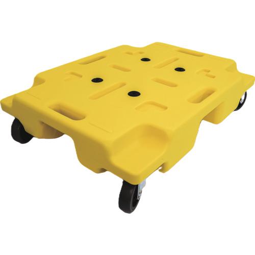 ■エクソム スタッキング式平台車 カサネル 4560F(イエロー) 600×450〔品番:4560FYE〕【6747173:0】[店頭受取不可]