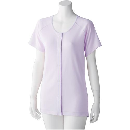■グリーンクロス 3分袖ワンタッチシャツ(2枚組) 綿100% 抗菌防臭 婦人用 LV L〔品番:6300054909〕【6778417:0】[送料別途見積り][法人・事業所限定][外直送][店頭受取不可]
