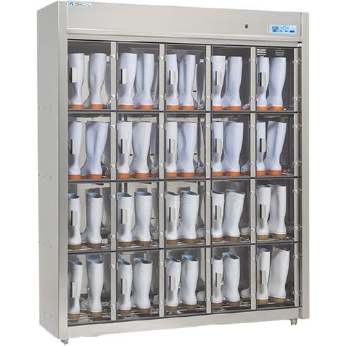 ■ピオニー 長靴用オゾン殺菌庫【乾燥機能付き】 エキシマシリーズ1229×480×H1850〔品番:ES44〕【6789803:0】[送料別途見積り][法人・事業所限定][外直送][店頭受取不可]