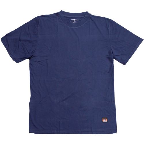 ■日光物産 防炎クルーネック半袖シャツ〔品番:AXHT21004L〕【6791614:0】[送料別途見積り][掲外取寄][店頭受取不可]