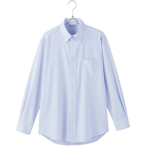 ■ピエ メンズ長袖ボタン無地ダウンシャツAZ634161 サックス L〔品番:AZ634161020L〕【6794638:0】[送料別途見積り][掲外取寄][店頭受取不可]
