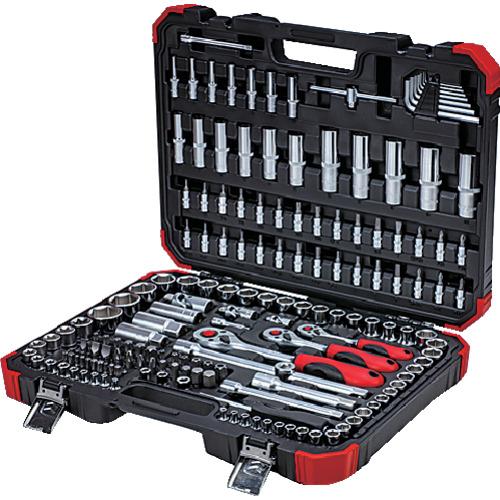 ■GEDORE ソケットレンチ・ビットセット 差込角1/2・3/8・1/4 172点〔品番:3300058〕【6800951:0】[店頭受取不可]｜ホームセンターバロー　店