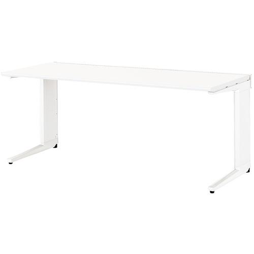 ■NAIKI 平デスク トリアス TR型/天板:ホワイト 本体:クリアーホワイト/W1600×D700×H720〔品番:TRH167FWH〕【6810210:0】[送料別途見積り][法人・事業所限定][外直送][店頭受取不可]