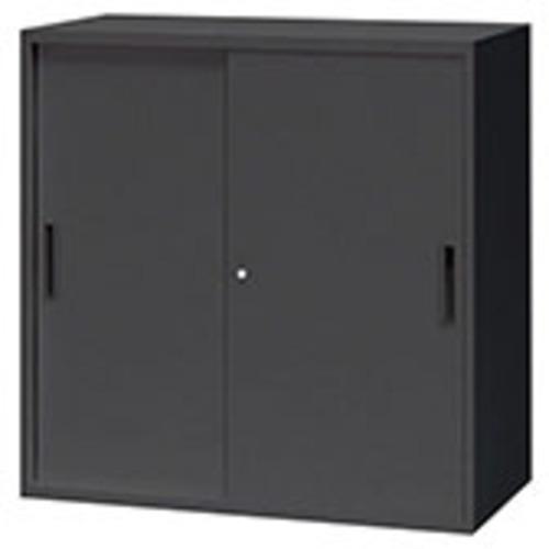 ■NAIKI スチール引違い書庫(2枚扉) CWS型収納庫(ブラックタイプ)〔品番:CWS0909HBB〕【6815034:0】[送料別途見積り][法人・事業所限定][外直送][店頭受取不可]