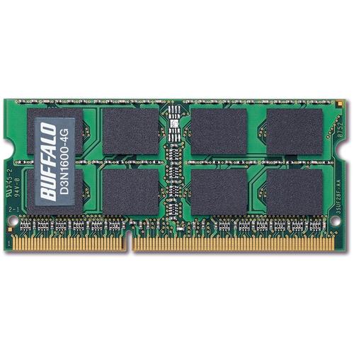 ■BUFFALO PC3-12800 204Pin DDR3 SDRAM S.O.DIMM 4GB〔品番:D3N16004G〕【6830004:0】[送料別途見積り][掲外取寄][店頭受取不可] 7,516円