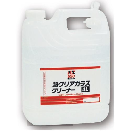■岡田商事 NX620超クリアガラスクリーナー 4L《3個入》〔品番:NX620〕【6837481&times;3:0】[法人・事業所限定][外直送元][店頭受取不可]｜ホームセンターバロー　店