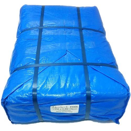 ■YUYPRO ブルーシート3000 3.6M&times;5.4M《10枚入》〔品番:YSB008〕【6837490&times;10:0】[送料別途見積り][法人・事業所限定][外直送][店頭受取不可]｜ホームセンターバロー　店