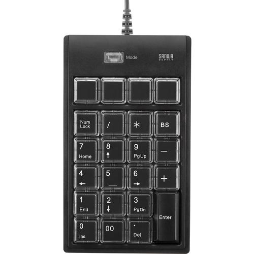 ■SANWA プログラマブルテンキー〔品番:NT19UH2BKN2〕【6844084:0】[法人・事業所限定][直送元][店頭受取不可]