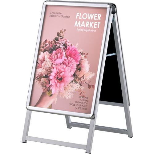 ■シンエイ PG-Aサイン両面 屋内用 シルバー B2サイズ〔品番:PGAB2AGR〕【6851601:0】[送料別途見積り][法人・事業所限定][外直送][店頭受取不可]