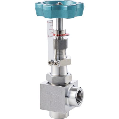 ■Fujikin SUS鋼製ニードルバルブ一般調整CV値11.3開度表示付3.92MPaUH-34G〔品番:UH34GFR〕【6855038:0】[送料別途見積り][法人・事業所限定][外直送][店頭受取不可]
