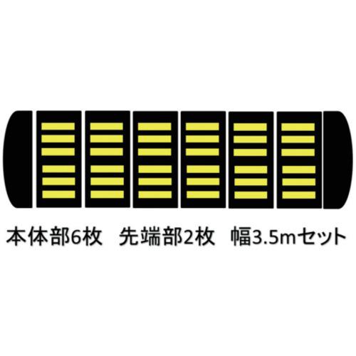 ■サンセルフ 減速くん タイプ2 アスファルト用 3.5mセット〔品番:TYPE2AS3.5M〕【6863259:0】[送料別途見積り][法人・事業所限定][外直送][店頭受取不可]