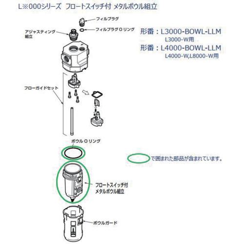 ■CKD L4000、8000シリーズ用 ボウル組立〔品番:L4000WBOWLLLM〕【6883436:0】[送料別途見積り][掲外取寄][店頭受取不可]