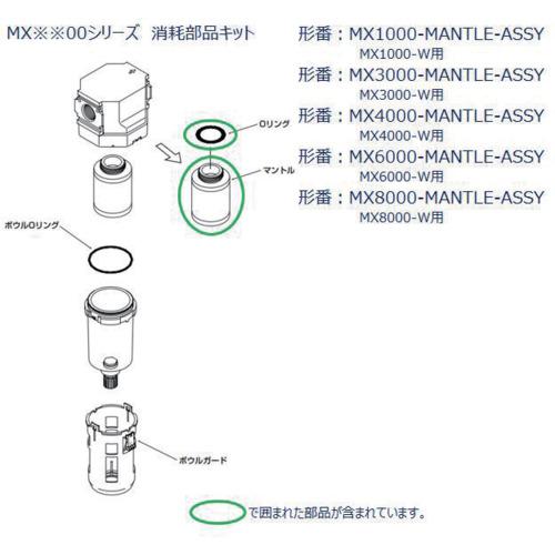 ■CKD MX6000シリーズ用 マントル組立〔品番:MX6000MANTLEASSY〕【6885017:0】[送料別途見積り][掲外取寄][店頭受取不可]｜ホームセンターバロー　店
