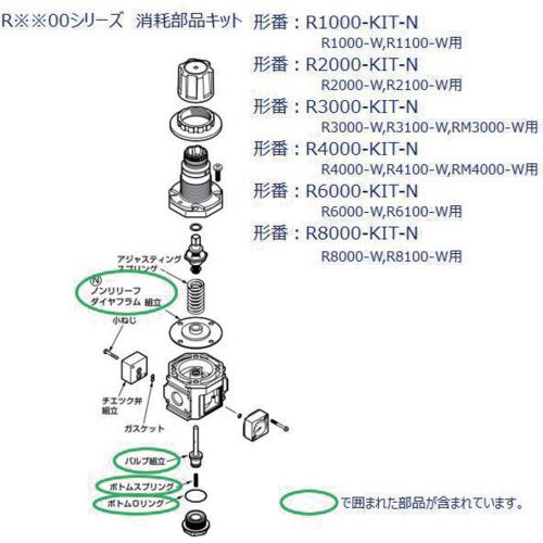 ■CKD R6000シリーズ用 消耗部品キット〔品番:R6000KITN〕【6885056:0】[送料別途見積り][掲外取寄][店頭受取不可]
