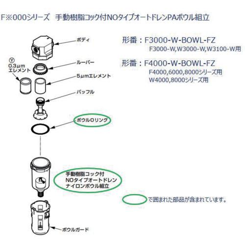 ■CKD F.R.Lユニット 3000シリーズ用 ボウル組立〔品番:F3000WBOWLFZ〕【6885076:0】[送料別途見積り][掲外取寄][店頭受取不可]