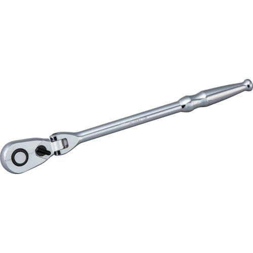 ■KTC 9.5sq.フレックスロングラチェットハンドル(90枚ギア)〔品番:BR390FL〕【6886961:0】[店頭受取不可]