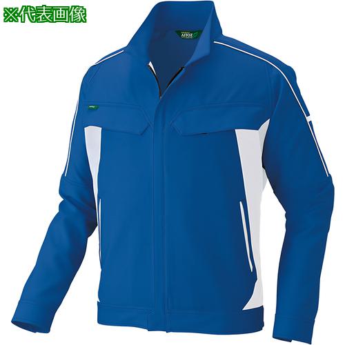 ■アイトス 長袖ストレッチブルゾン(エコワーカーストレッチ男女兼用)AZ1902 ブルー 5L〔品番:AZ19020065L〕【6888556:0】[送料別途見積り][掲外取寄][店頭受取不可]