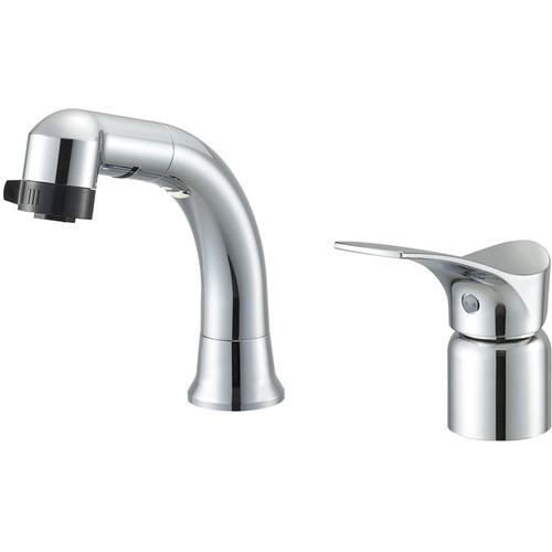 ■SANEI シングルスプレー洗面混合栓〔品番:K37110E6JK〕【6903039:0】[送料別途見積り][掲外取寄][店頭受取不可]