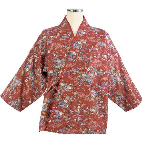 ■サンペックス 二部式きもの(上) 茶衣着 和服 ユニフォーム ミディアムレッド L〔品番:OD204L〕【6916906:0】[送料別途見積り][掲外取寄][店頭受取不可]｜ホームセンターバロー　店