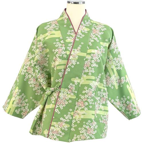 ■サンペックス 二部式きもの(上) 茶衣着 和服 ユニフォーム グリーン M〔品番:K3632M〕【6916954:0】[送料別途見積り][掲外取寄][店頭受取不可]｜ホームセンターバロー　店