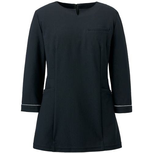 ■GROW チュニック レディース 七分袖 事務服 ユニフォーム ネイビー S〔品番:GCSL2508K3S〕【6920189:0】[送料別途見積り][掲外取寄][店頭受取不可]｜ホームセンターバロー　店