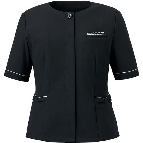 ■GROW 事務服 オーバーブラウス 半袖 レディース 制服 ネイビー 17〔品番:GOBL2506K317〕【6921714:0】[送料別途見積り][掲外取寄][店頭受取不可]｜ホームセンターバロー　店